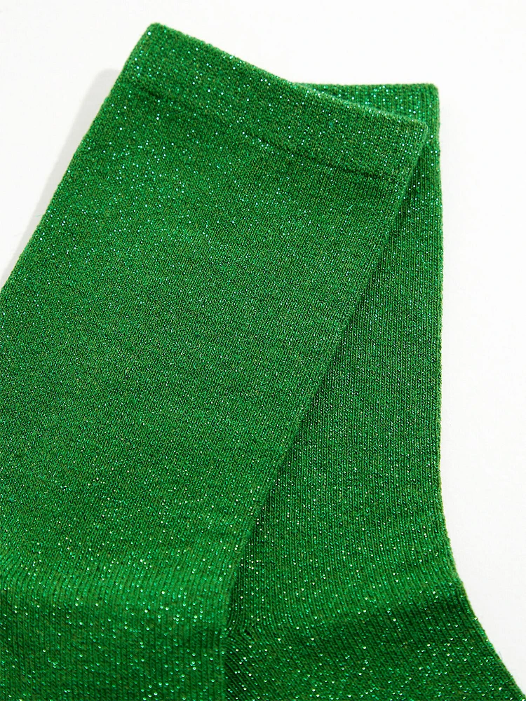 Sparkling Green Crew Socks