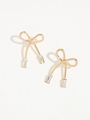 Gold Bow Earrings