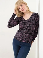 Long Sleeve V-Neck Top