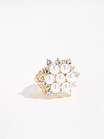 Pearl Flower Stretch Ring