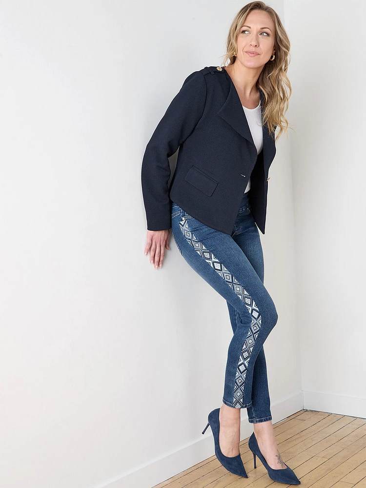 Side Trim Ankle Jeans