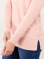 Knit Speckle Pullover Sweater