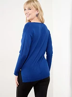 Drop Shoulder Tunic Sweater