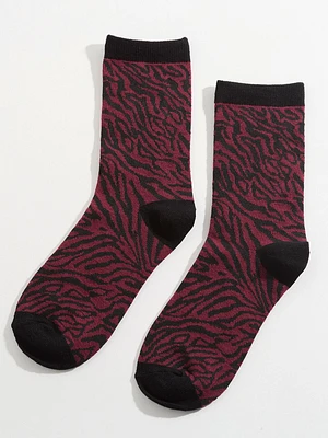 Zebra Crew Socks