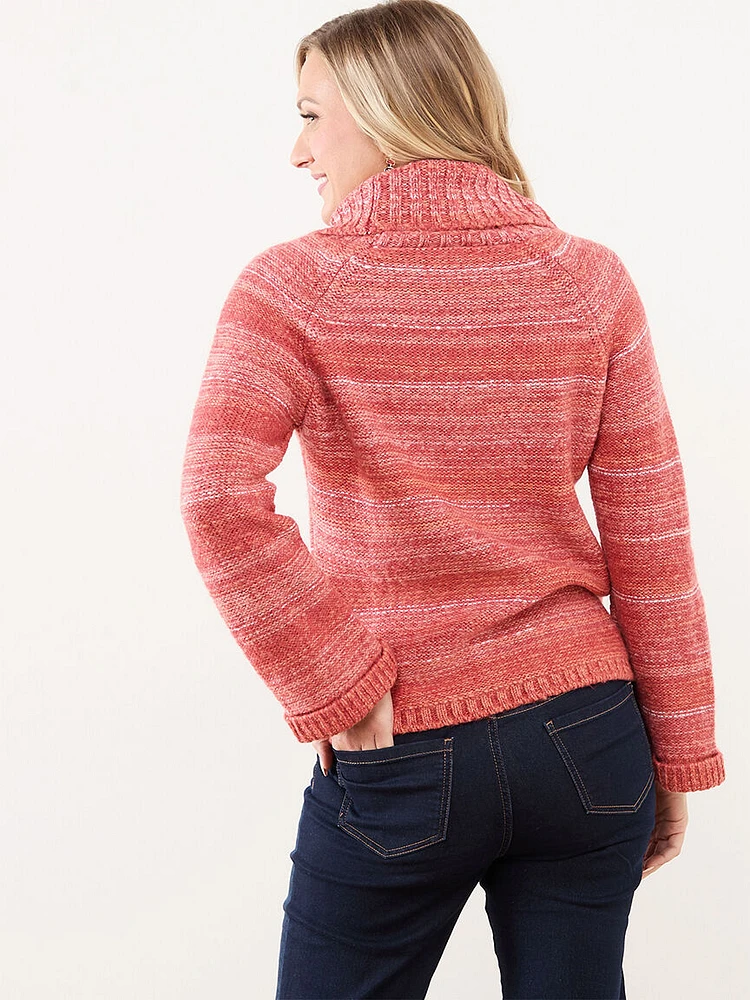 Spacedye Cowl Neck Pullover