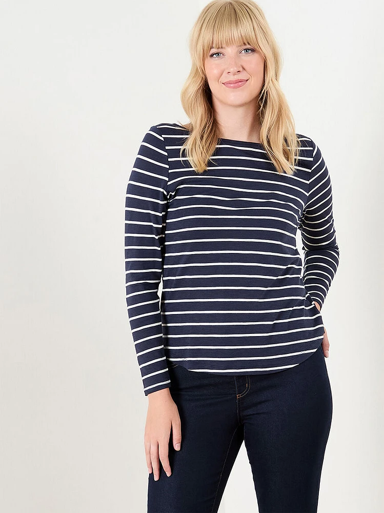 Long Sleeve Boat Neck T-Shirt