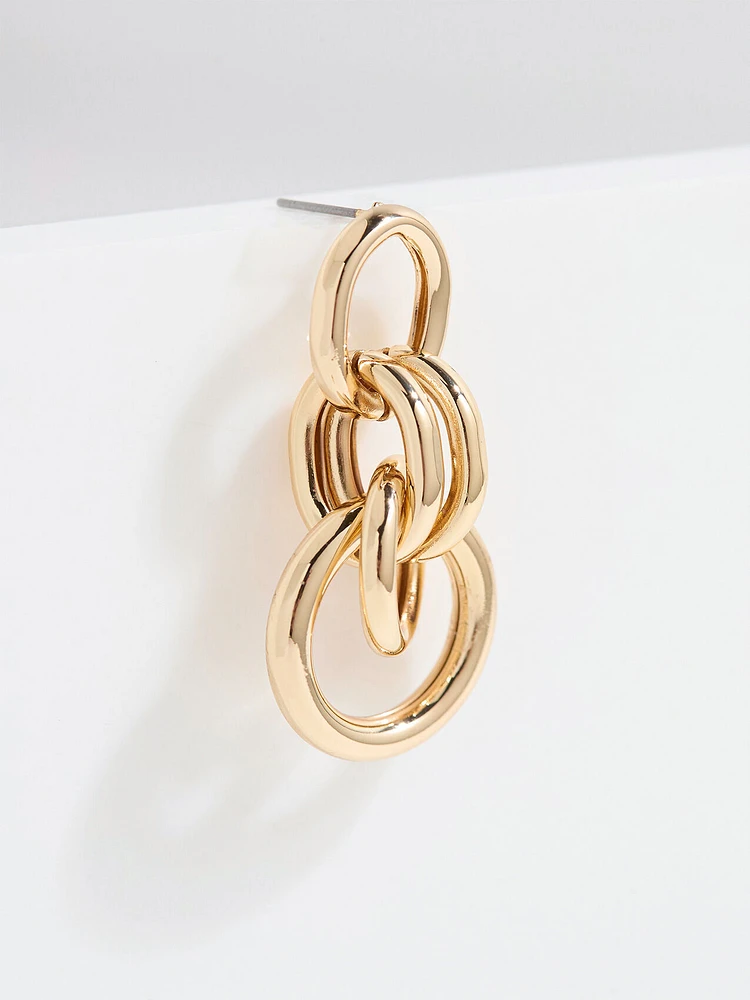 3-Tier Gold Ring Earrings