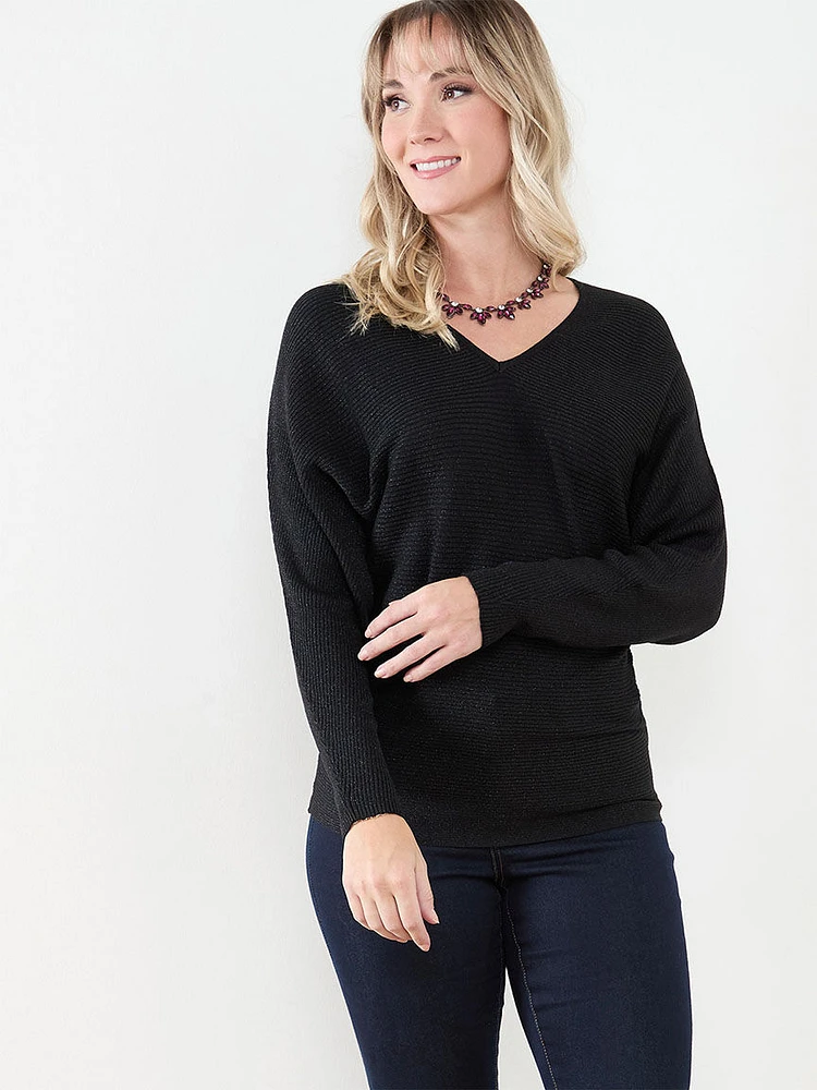 Petite Shimmer Pullover Sweater