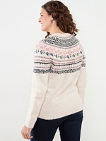 FairIsle Crew Neck Pullover Sweater