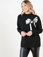 Shimmer Mock Neck Tunic Sweater