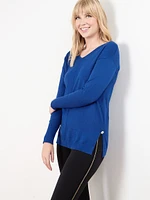 Drop Shoulder Tunic Sweater