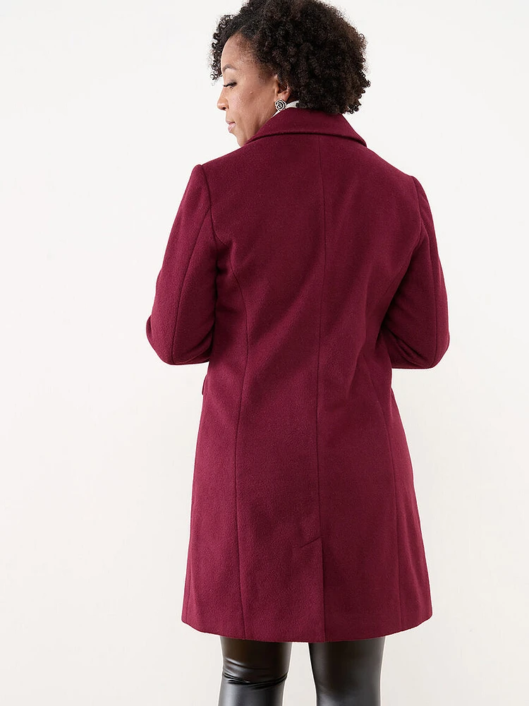 Petite Classic Faux Wool Coat