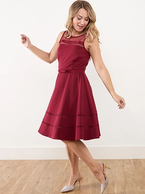 Petite Ottoman Fit 'N Flare Dress