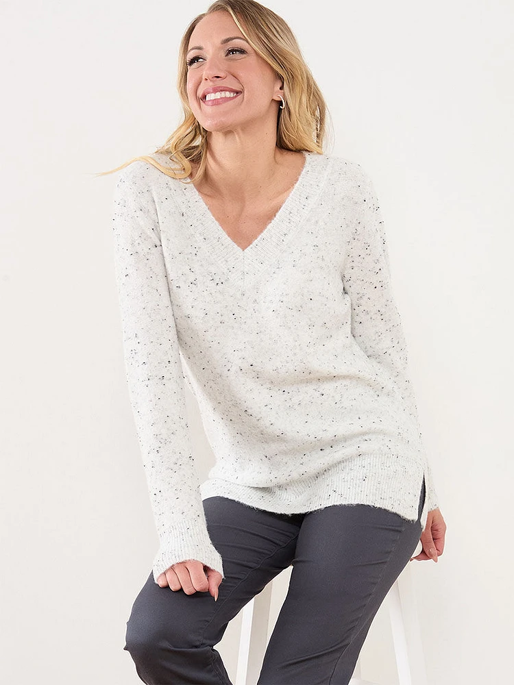 Knit Speckle Pullover Sweater