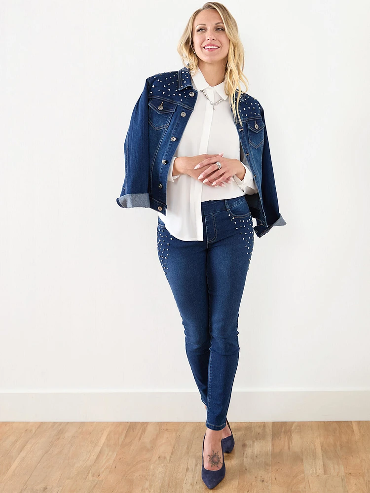 Rhinestone Denim Jacket