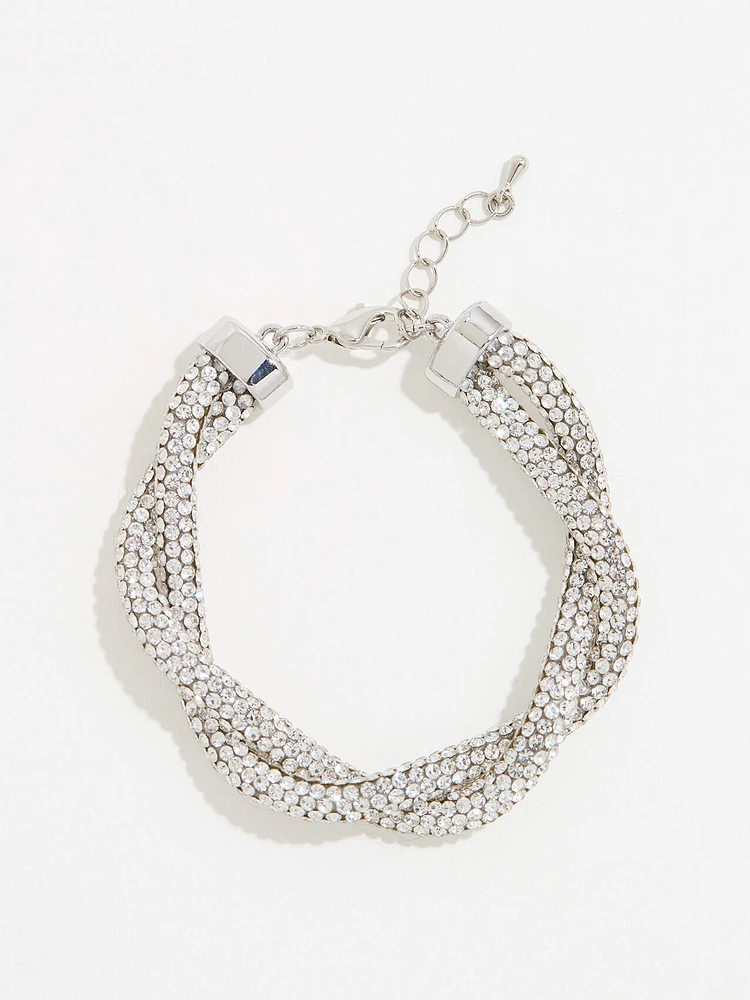 Twisted Silver Chain Bracelet