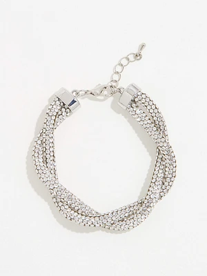 Twisted Silver Chain Bracelet