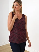 Sleeveless Double V-Neck Top