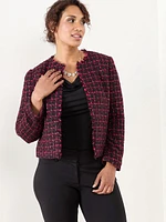 Petite Iconic Magenta Tweed Jacket