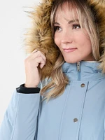 Petite Vegan Down Parka with Removable Hood