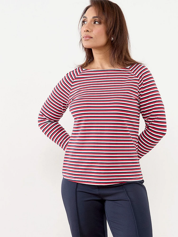 Petite 3/4 Sleeve Cotton-Blend Top