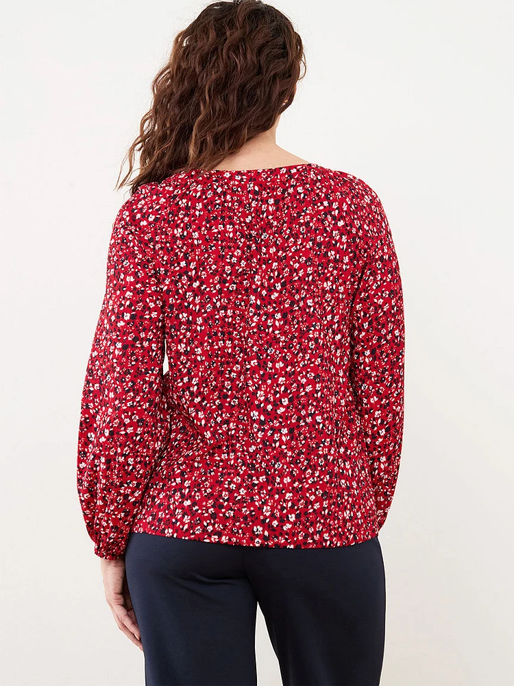 Button Front Relaxed Fit Top