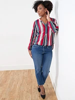 Petite Split Neck Blouse