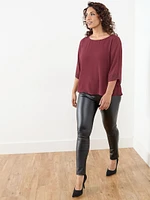 Petite Studded Sleeve Blouse