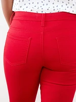 Petite Olivia Red Straight Ankle Jean