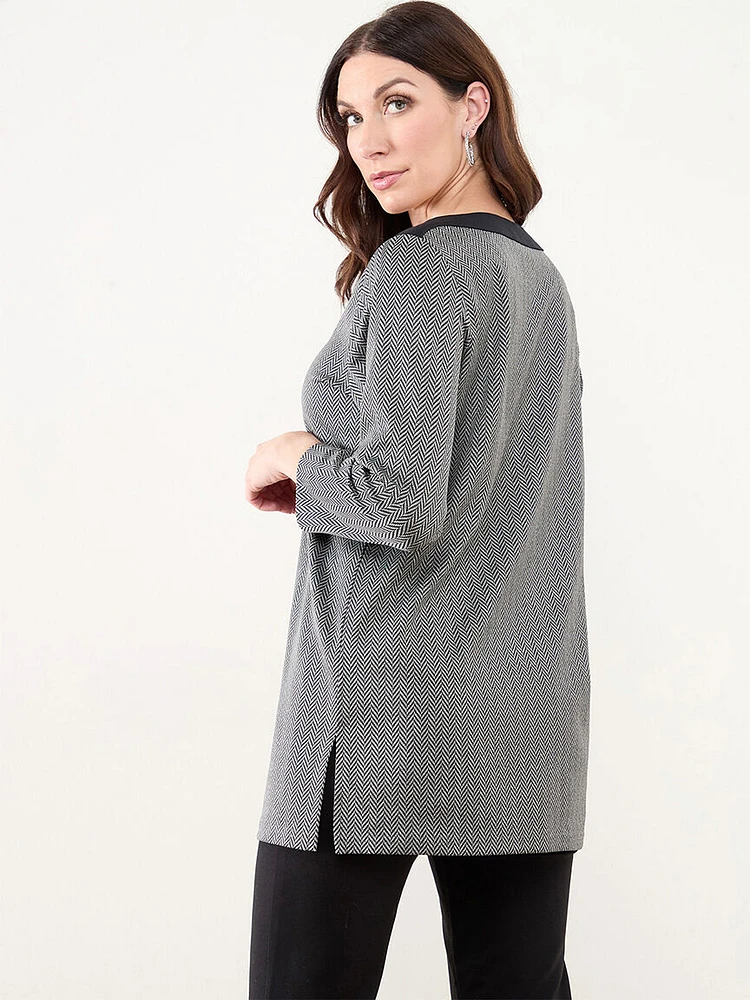 Boatneck Tunic with Contrast Trim