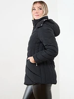 Chevron Vegan Down Coat