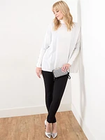 Shimmer Turtleneck Sweater