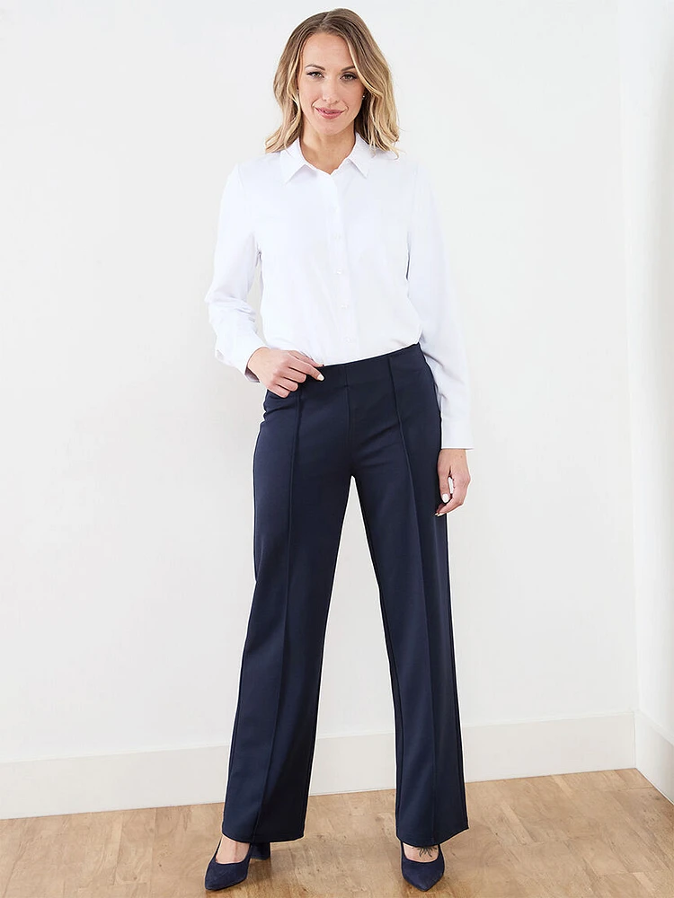 Trisha Scuba Crepe Wide Leg Pants