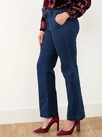 Kathryn Dark Wash Stovepipe Trouser Jean