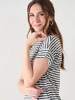 Short Sleeve Yarn Dye Stripe Tee