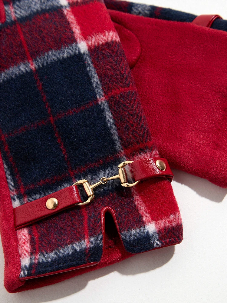 Red Plaid Gloves