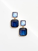 Square Glass Stone Earrings