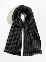 Textured Check Scarf