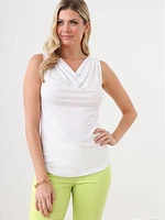 Sleeveless Cowl Neck Knit Top