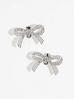 Pave Crystal Bow Shoe Clips