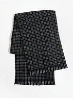 Textured Check Scarf