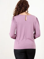 Long Sleeve Top with Decorative Cuff Detail