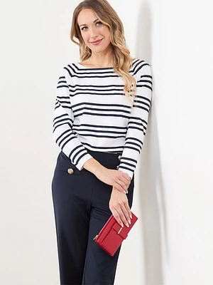 3/4 Sleeve Cotton-Blend Top