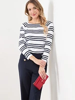 3/4 Sleeve Cotton-Blend Top