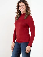 Stretch Jersey Turtleneck Top