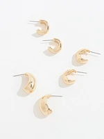 Small Gold Hoop Multi Earring Pack