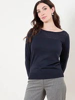 Boatneck Pullover Sweater