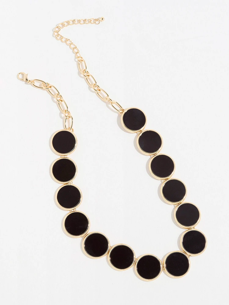 Black Stone Gold Necklace