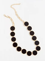 Black Stone Gold Necklace