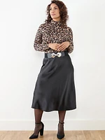 Petite Satin A-Line Skirt